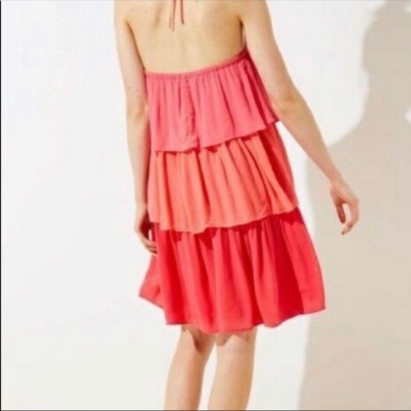 Ann Taylor Loft 00P Ruffled Halter Dress - Picture 4 of 5